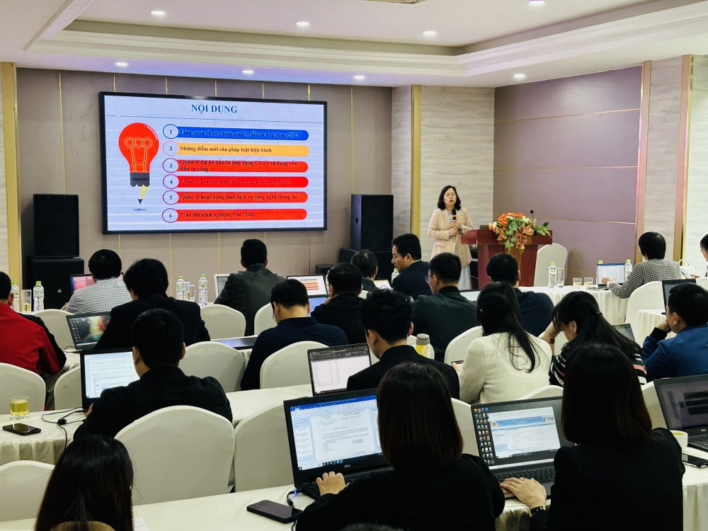 Hà Tĩnh tổ chức tập huấn nâng cao nghiệp vụ, kỹ năng cho đội ngũ cán bộ, công chức, viên chức về công tác chi cho chuyển đổi số, quản lý đầu tư các dự án CNTT.