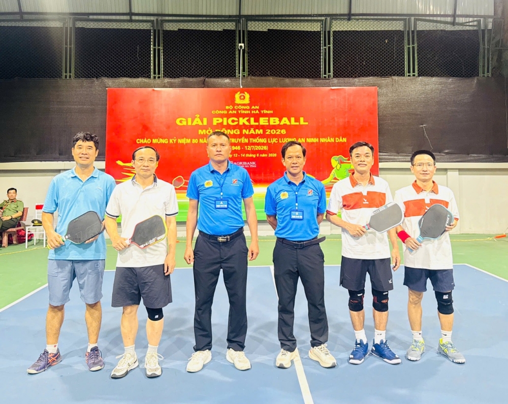 Thanh tra tỉnh Hà Tĩnh thi đấu ấn tượng tại Giải Pickleball mở rộng chào mừng 80 năm Ngày truyền thống lực lượng An ninh nhân dân 2026