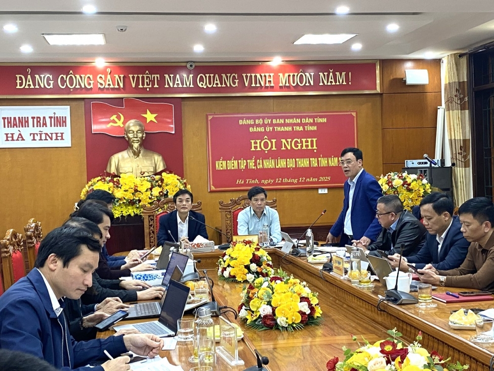 Thanh tra tỉnh Hà Tĩnh hoàn thành Hội nghị kiểm điểm, đánh giá, xếp loại chất lượng năm 2025